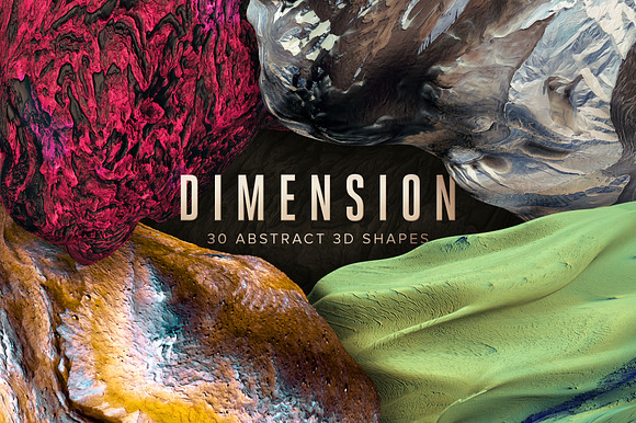 Dimension: 30 Abstract 3D Shapes in Textures - product preview 12
