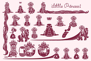 vector Little Princess stencil 02
