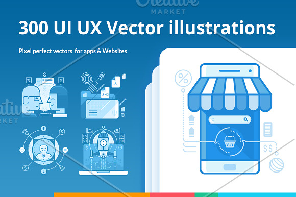 300 UI UX Illustrations in UI Icons - product preview 3