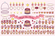 vector SWEETS color items 03