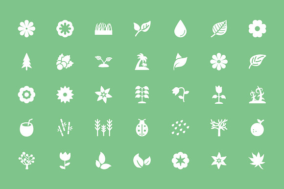 150+ Nature Vector Icons in Graphics - product preview 1