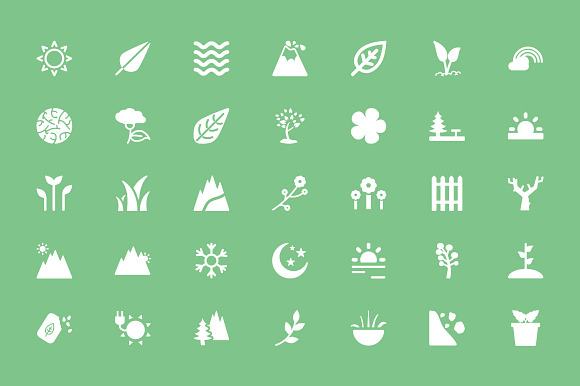 150+ Nature Vector Icons in Graphics - product preview 3