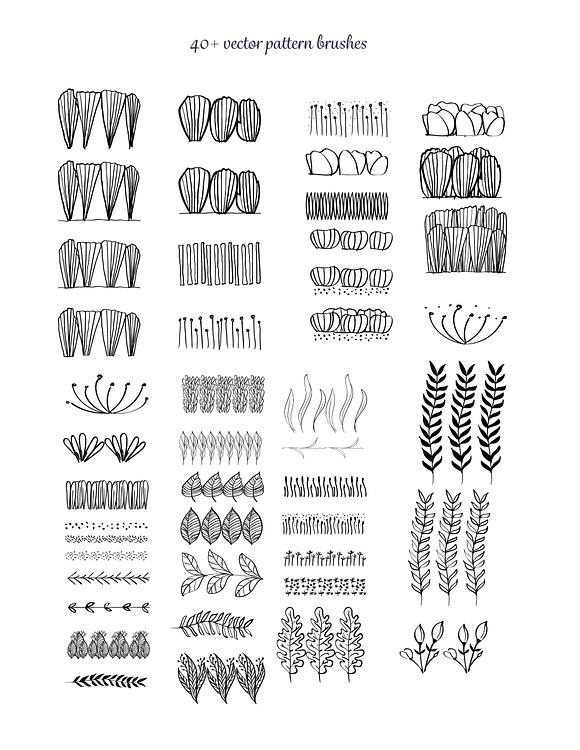Spring collection - Pattern brushes in Photoshop Brushes - product preview 1
