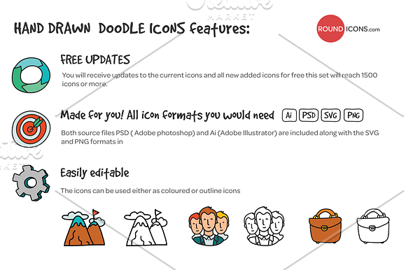 Baby Doodle Icons Set in Graphics - product preview 3