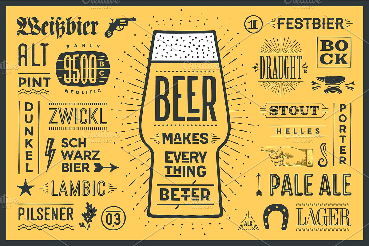 Poster Beer Makes Everything Better in Illustrations - product preview 8