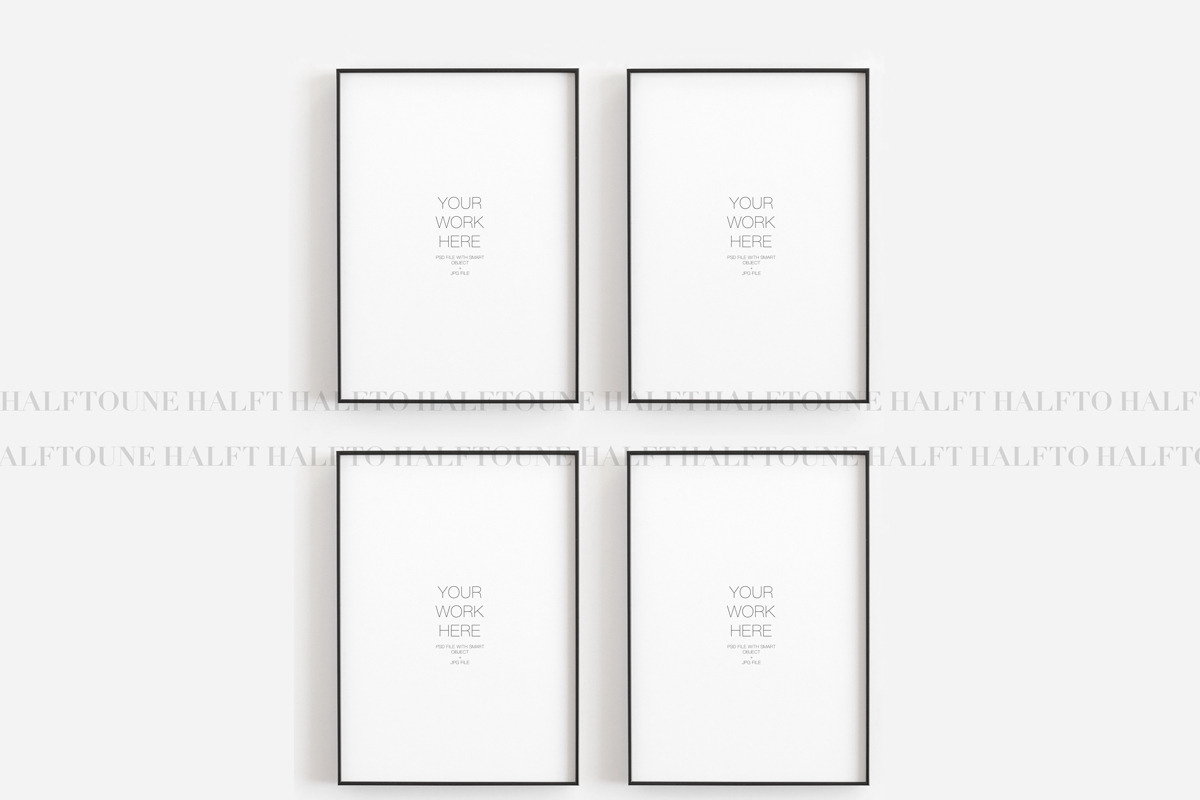 Mockup Frame, Set of 4 Minimal Frame in Graphics - product preview 8