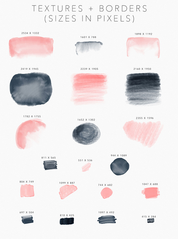 Watercolor Washes, Borders, Textures in Textures - product preview 1