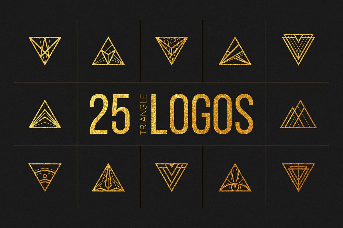 25 Linear Geometric Logos. Part III in Logo Templates - product preview 8