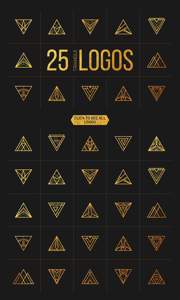 25 Linear Geometric Logos. Part III in Logo Templates - product preview 3