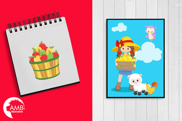 On the farm clipart bundle AMB-1494 in Illustrations - product preview 4