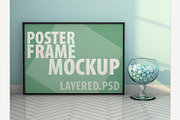 Mockup poster frame. PSD