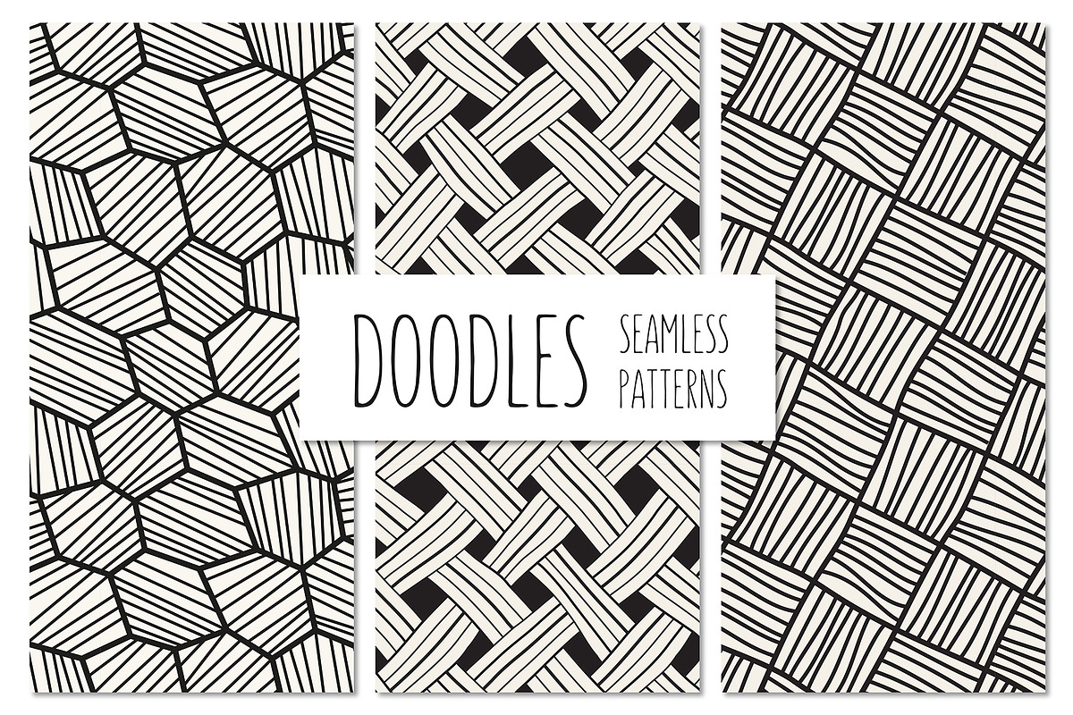 Doodles. Seamless Patterns Set 3 in Patterns - product preview 8
