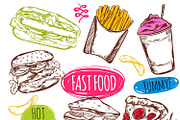 Fast Food Sketch Set