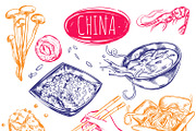 China Food Sketch Set