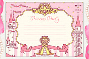 vector Princess Party invitation 1