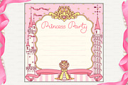vector Princess Party invitation 3