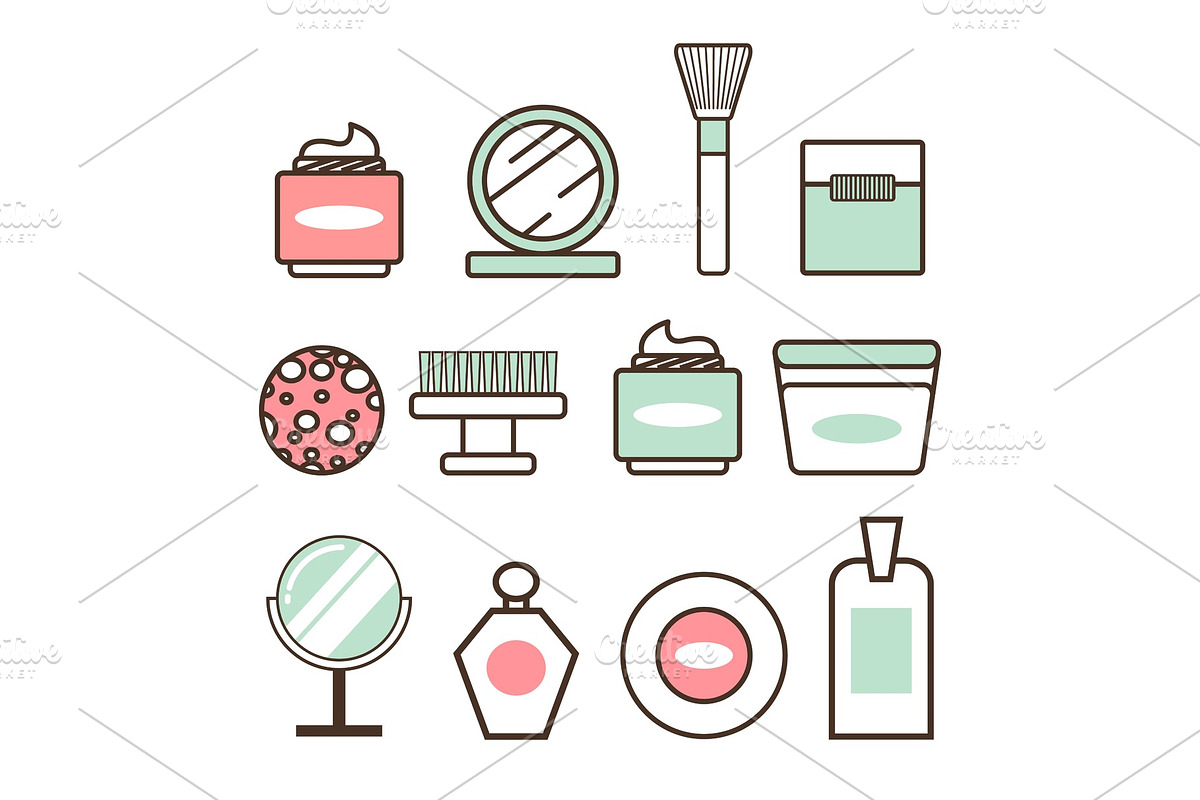 Beauty Tools and Means Minimalistic Illustrations in Objects - product preview 8