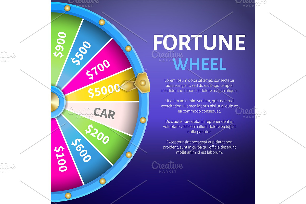 Fortune Wheel Poster, Place for Text Full Length in Objects - product preview 8