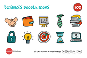 Business Doodle Icons Set