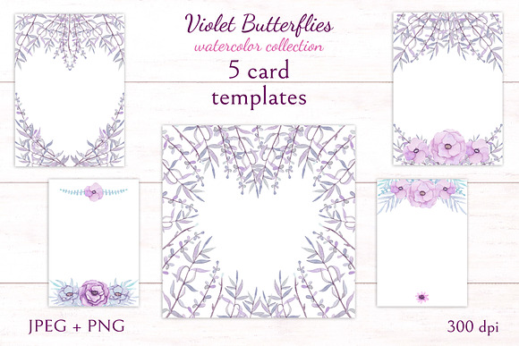 Violet Butterflies in Illustrations - product preview 4