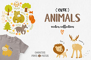 Cute Animals Vector Set