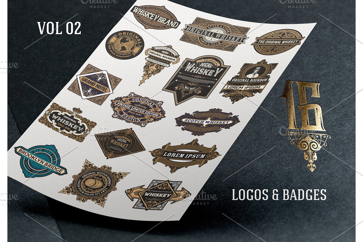 Set template of badges and logos in Logo Templates - product preview 8