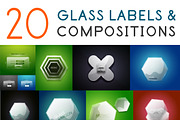 20 glass labels compostitions