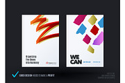 Set of design of brochure, abstract annual report, cover modern layout