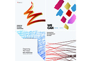 Abstract vector design elements for graphic template