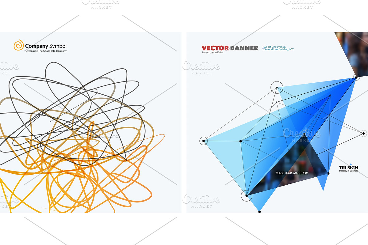 Set of abstract vector design elements for graphic template in Illustrations - product preview 8