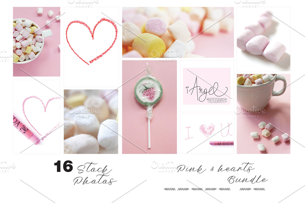 Stock photos Pink, hearts & Crayons in 