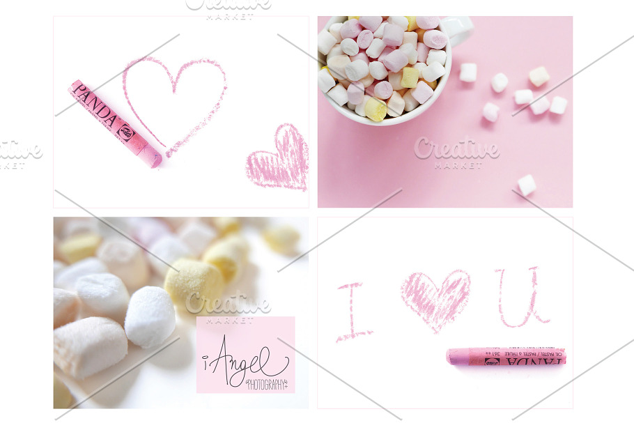 Stock photos Pink, hearts & Crayons in  - product preview 1