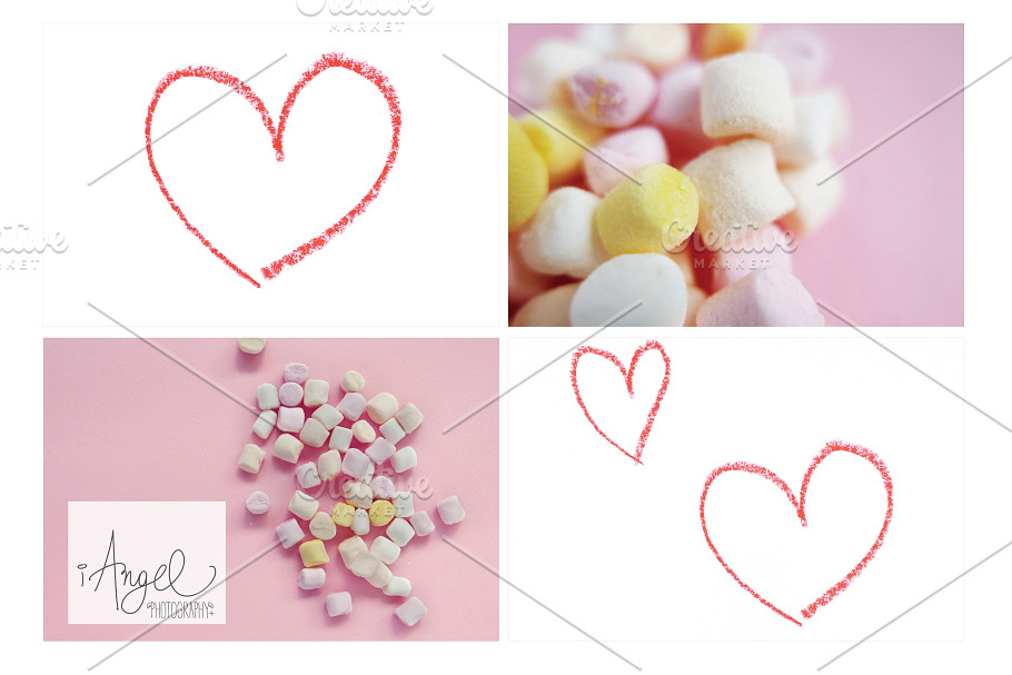 Stock photos Pink, hearts & Crayons in  - product preview 3