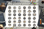 36 VINTAGE BADGE & RIBBON Vol.6