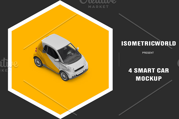 Isometric Smart Car Mock-up