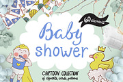Baby Shower - Hand Drawn Cartoon Set
