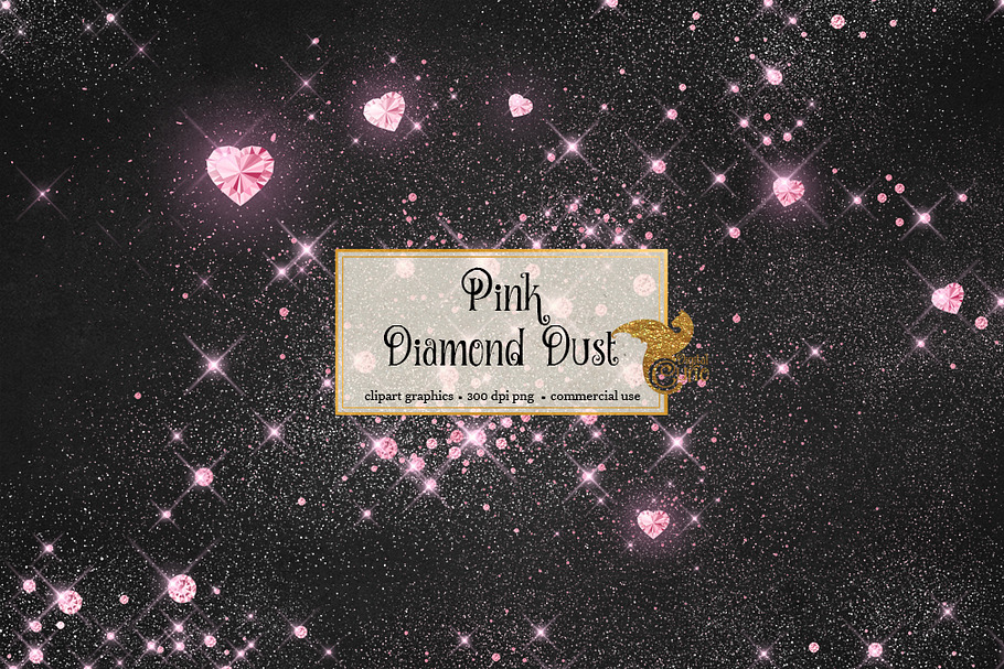 Pink Diamond Dust Clipart