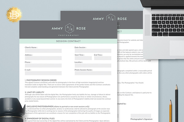Session Contract Form Template SC002