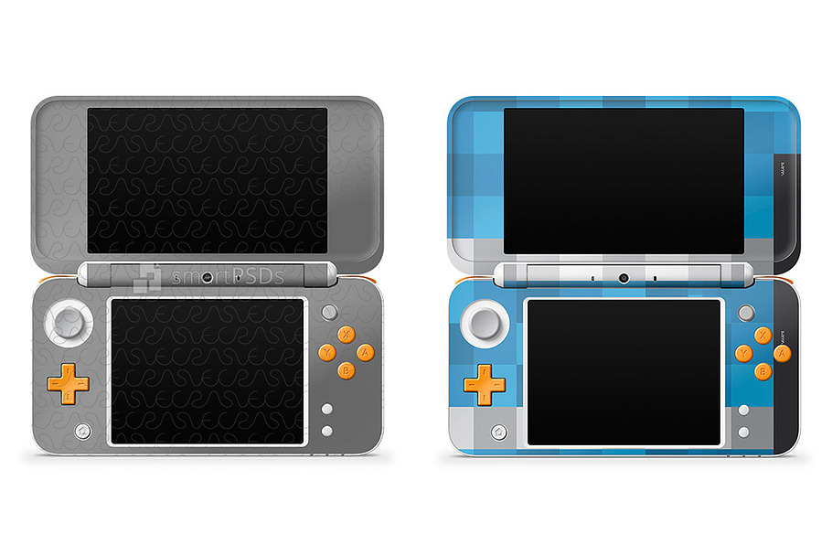 Nintendo 2DS XL 2017 Skin PSD Mockup in Product Mockups - product preview 8