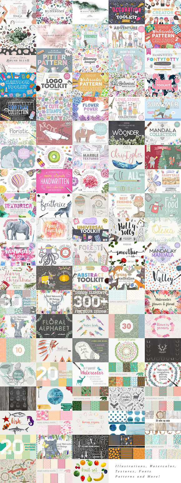16300 in 1 - GRAPHIC GIANT BUNDLE in Illustrations - product preview 1