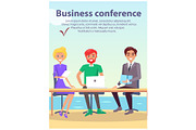 Business Conference at Seaside Vector Illustration