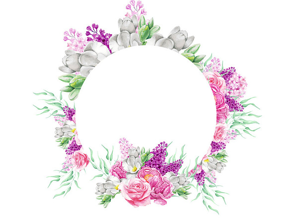 Bouquets,Roses,Flowers,Freesia,Lilac in Illustrations - product preview 2