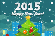 New Year greeting card with