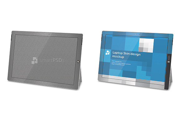 Surface Pro 3 Laptop Skin PSD Mockup in Product Mockups - product preview 1