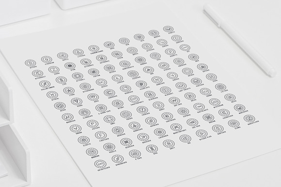 100 Crypto Currency Thin Line Icons in Graphics - product preview 9