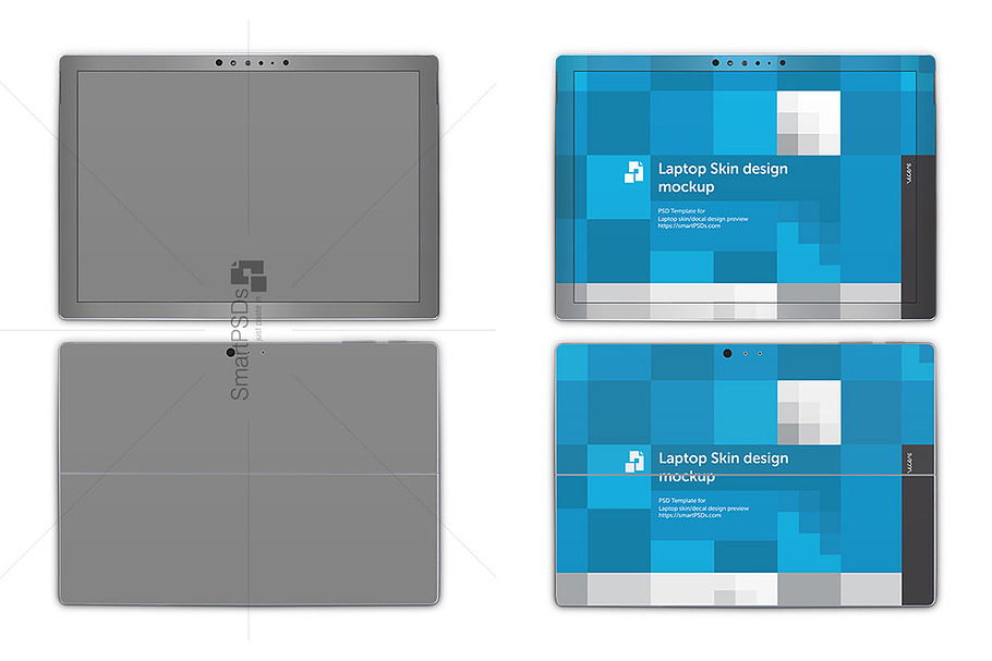 Surface Pro 4 Laptop Skin Mockup in Product Mockups - product preview 8