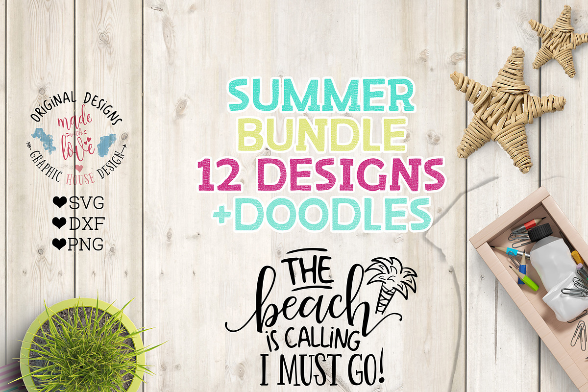 Summer Designs Cut Files Bundle  in Illustrations - product preview 8
