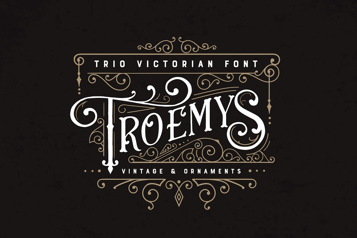 Troemys Font Trio and extras in Display Fonts - product preview 8