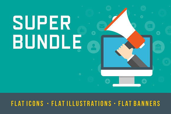 Flat design big bundle in Graphics - product preview 4