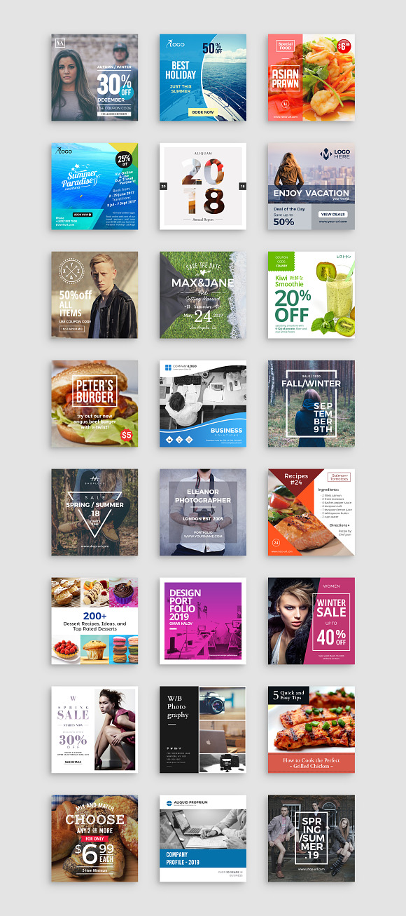 72 Instagram Templates Vol.1 in Instagram Templates - product preview 2